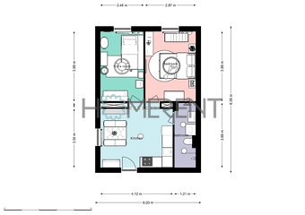 Pronájem bytu 2+1, 40 m² - Praha - Malešice, Bakalářská B - 6
