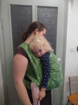 Šátek na nošení dětí Little Frog Kiss the Green Frog vel 5 - 6