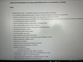 Aku pila parkside PPKSA 40-LI B2 - 6