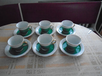 Prodám starožitné hrníčky Madein Scehoslovakia,skleničky - 6