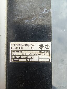 DDR motorový spouštěč M5 500/16–VEB Görlitz - 6