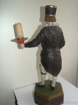 Řezbaná figurka horníka, P. Schneider, 39 cm, unikátní, dobr - 6