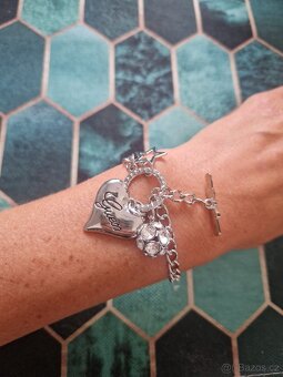 Nový dámský značkový náramek Guess bižu srdce srdíčko 21 cm - 6