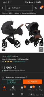 Kočárek bebetto luca dvojkombinace + vajíčko na isofix - 6