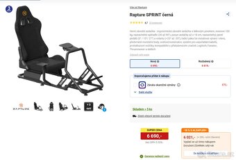 MOZA R5 Racing Set + Shifter + Handbrake + Křeslo – TOP STAV - 6