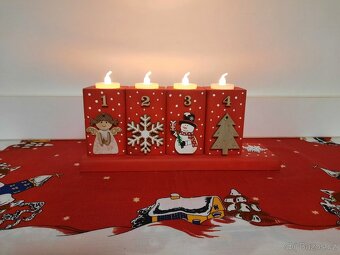 Adventní dřevěné svícny - 6