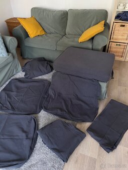 🌺 🌺Antracit potah IKEA na dvojsed. Ektorp + potah podnožky - 6