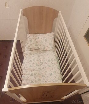 Dětská postýlka s matrací, peřinkou , polštářkem, povlečenim - 6