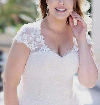 50-54 NOVÉ KRAJKOVÉ svatební šaty PLUS SIZE - 6