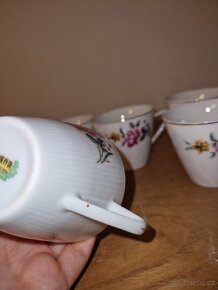 Krásná porcelánová sada/Porcelánové hrníčky s podšálky - 6