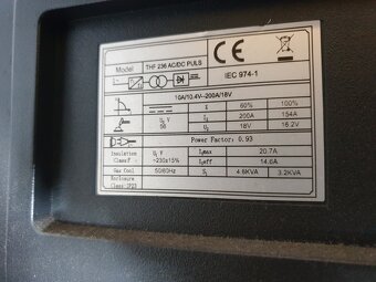 Svářečka,pedál,hořák MAGNUM THF236 PULS AC/DC - 6