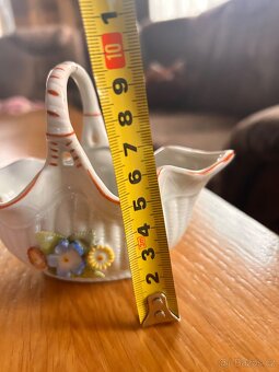 starožitný porcelánový košíček Made in GDR - 6