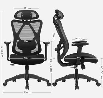 Nové ergonomické kancelářské křeslo s nosností 150 kg - 6