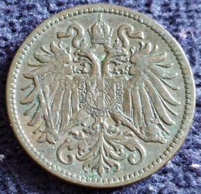 2 haléře 1902,1906,1907 b.zn. F.J.I. Rakousko-Uher
- 6