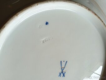 Míšenský hluboký porcelánový talíř dekorativní - 6