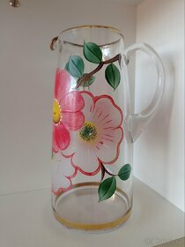 Modrá číše,váza, ozdobné láhve,skleněné džbány - 6