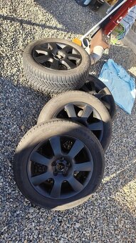 ALU kola Originál VW Borbet 6,5Jx16 5x100 pneu LETNÍ 205/55 - 6