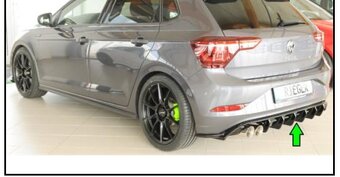 VW Polo GTI AW 5-dvéř. - difuzor zadního nárazníku - 6