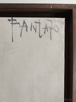 obraz SEDÍCÍ DÁMA, akt, olej, akad. malíř Jaroslav Fanta - 6