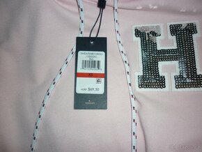 Světlerůžové mikinové šaty Tommy Hilfiger - 6