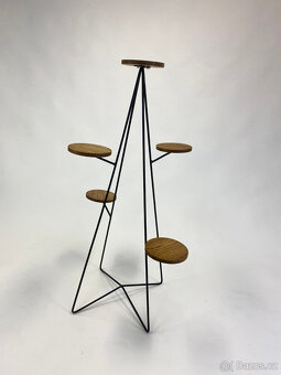 Květinový stojan s dubovými plochami na květiny - 6