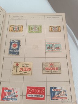 Nálepky od zápalek 350 kusů stare - 6