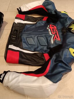 4SR RR Evo 3 Pearl Blue-Pánská moto kombinéza, dvoudílná - 6