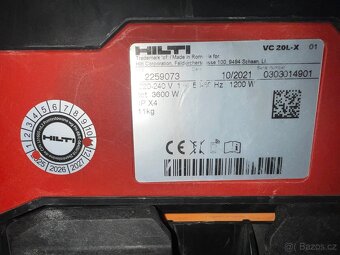 Hilti vc 20 l-x po servise 3 hadice origo a trubice s hubici - 6
