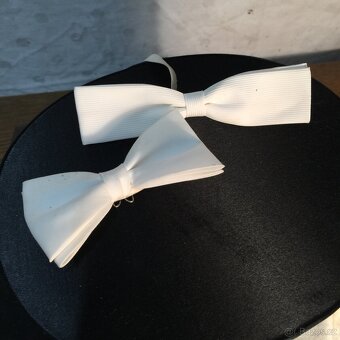 secesní cylindr starý skládací hedvábný klobouk rukavice - 6