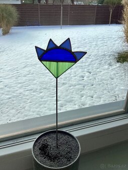 Vitrážový zápich do květináče - 6