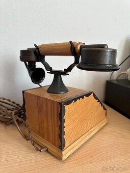 Starý dřevěný telefon Tesla - 6
