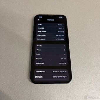 iPhone 13 128GB černý pěkný stav, 12 měsíců záruka - 6
