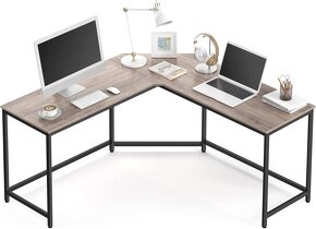 Rohový PC stůl ve tvaru L - 6