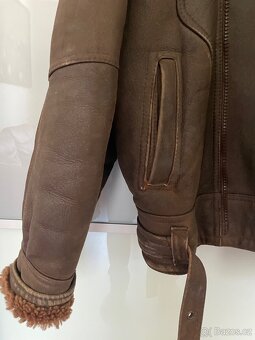 Kožena bunda s kožichem, pilotka - 6
