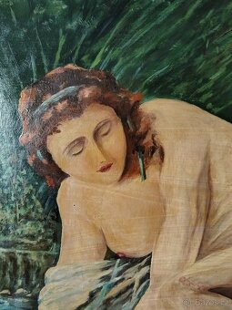 obraz LOVKYNĚ, akt, olej, sign. F. Dobřanský 1940, 125x90cm - 6