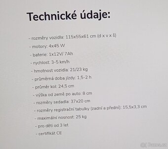 Dětské elektrické autíčko Mercedes - 6