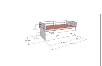 Postel s úložným prostorem - 6