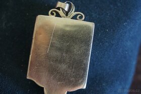 zlaty stary privesek,medailon na foto 14K zlato - 6