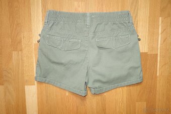 Dívčí khaki plátěné kraťasy, šortky vel.116/122 - 6