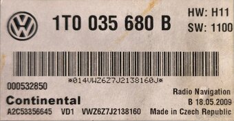 VW RNS510 1T0035680B aktualizované. - 6