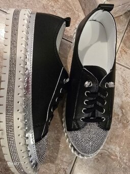 Černostříbrné botky vel. 38 - 6