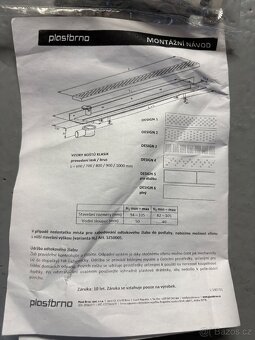 Koupelnový odtokový žlab ke zdi, 800mm, nererz - 6