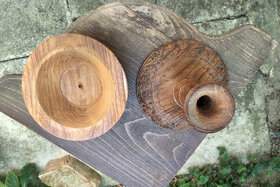 Dekorace z Indie, dřevo, 5ks - 6