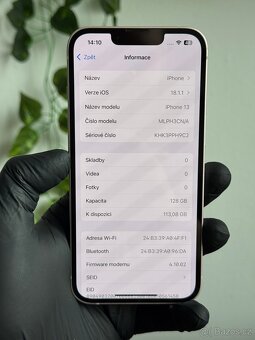 iPhone 13 128GB pink - 100% baterie - 6