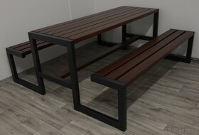 dřevěný zahradní nábytek, piknikový set Modern - 6