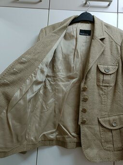 Dámské béžové hedvábné sako, vel. L - 6