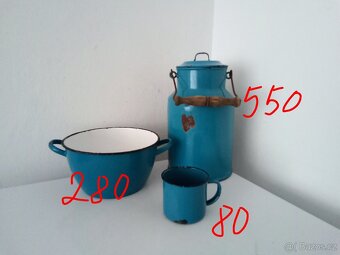 Staré, modré, smaltované nádobí - 6