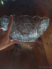 Broušené sklo - vázy, mísy, tácy - 6