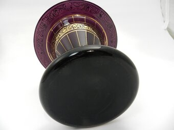 Zlacená fialová Art Deco Váza Čechy - 6