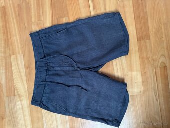 Lněné kraťasy H&M velikost S + šedé zdarma - 6